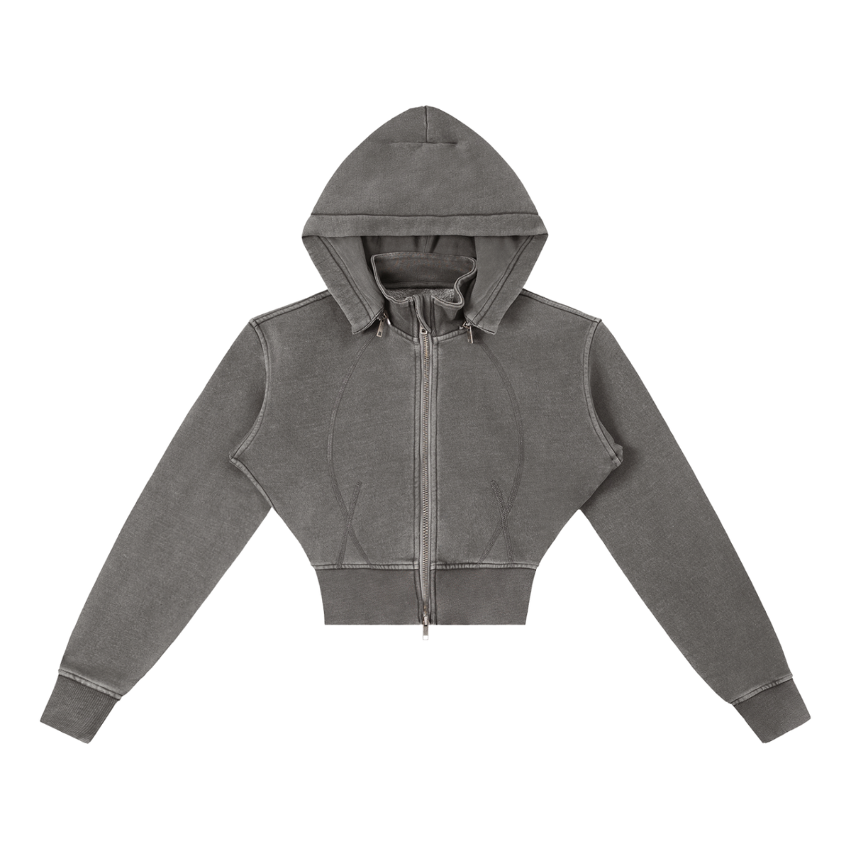 Truly tre Vintage Washed Cropped Fleece Hoodie