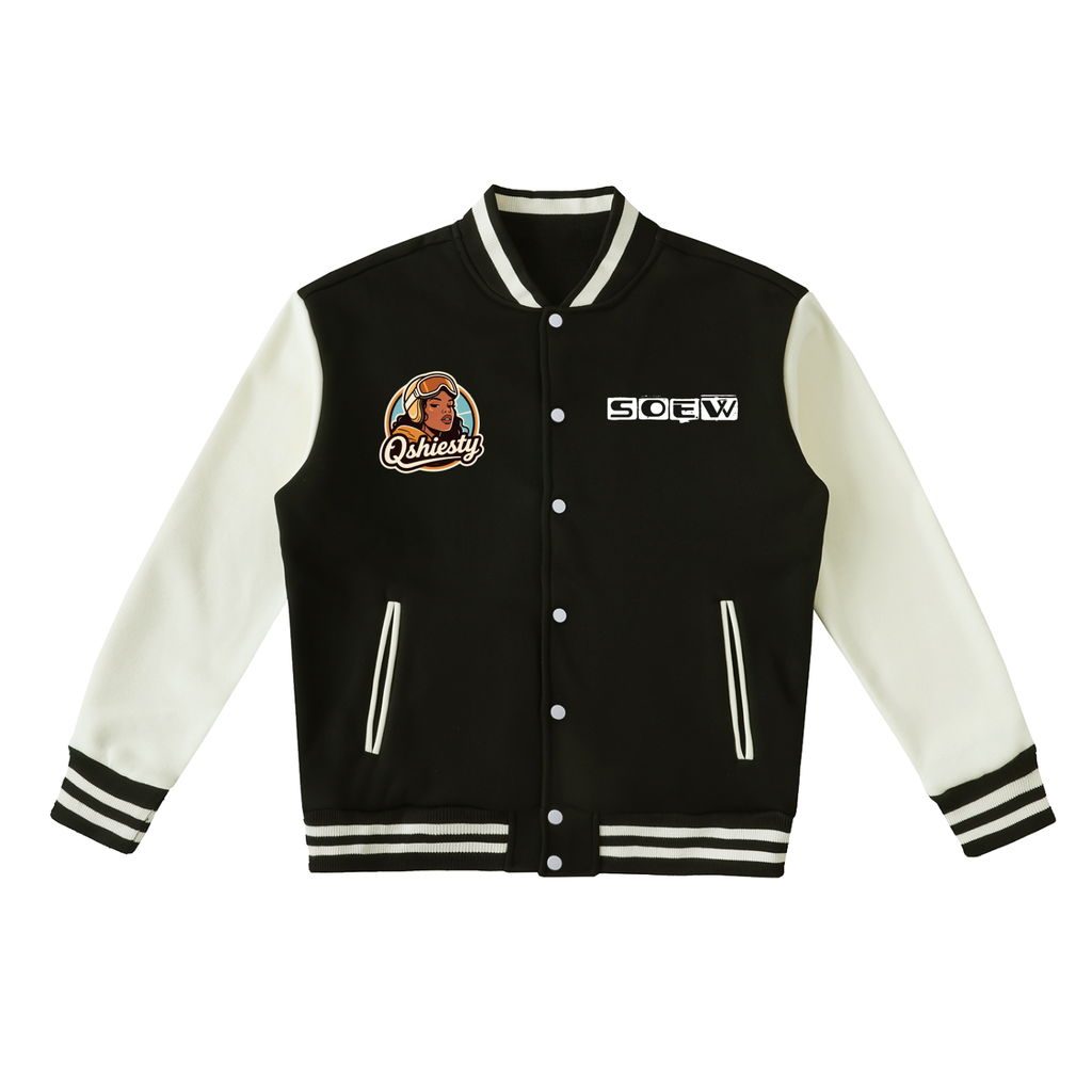 Q Shiesty Two-Tone Fleeced Varsity Jacket