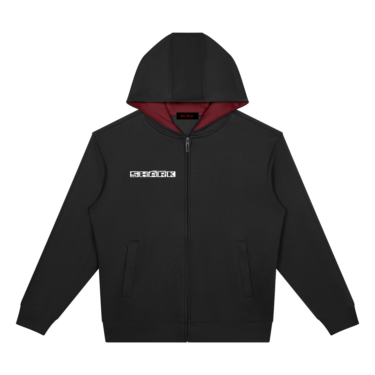 Killer shark Drop Shoulder Full Zip Hoodie