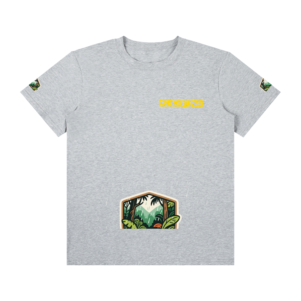 Rainforest Unisex Classic Crew Neck Cotton T-Shirt