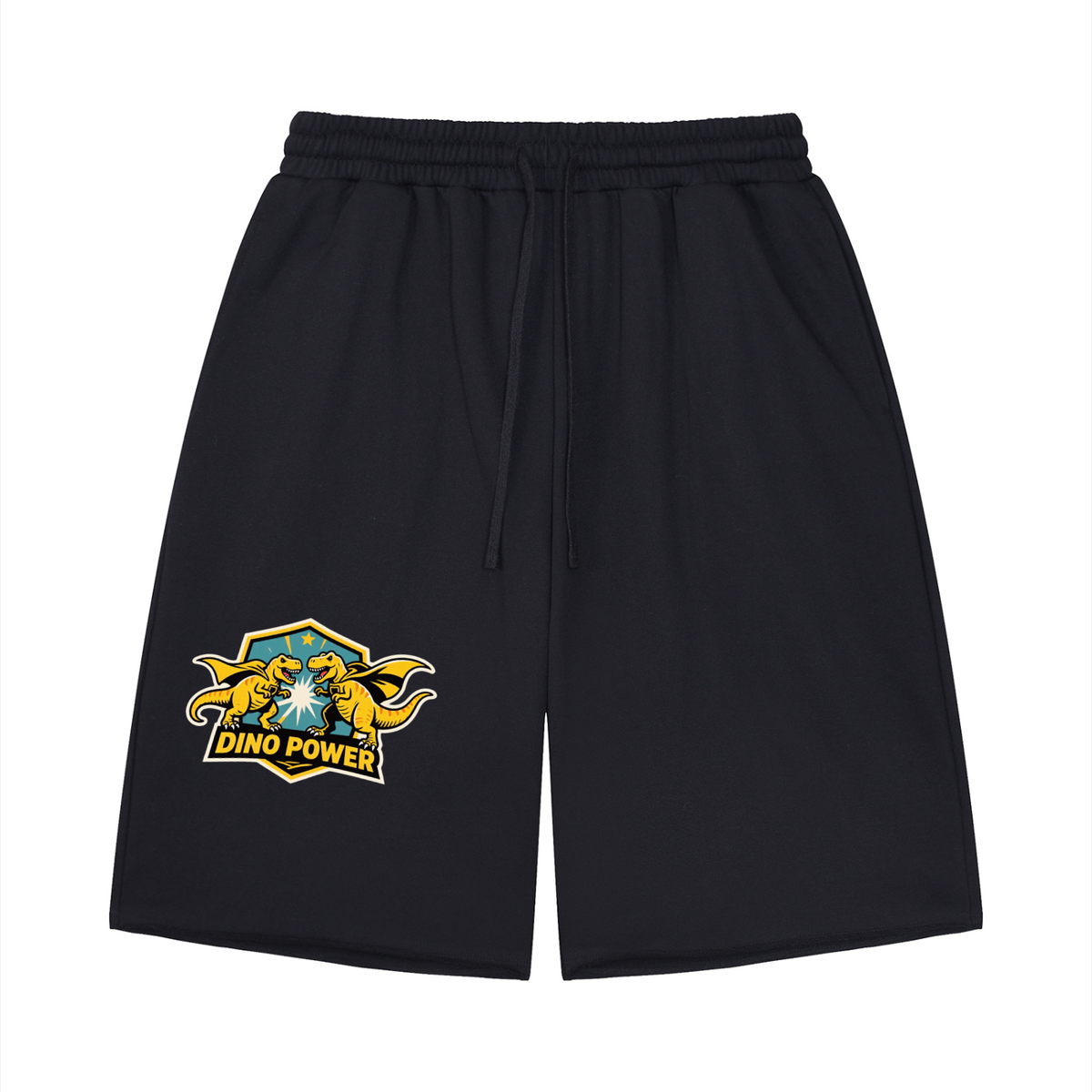 Dino power Unisex Loose Raw Edge Shorts
