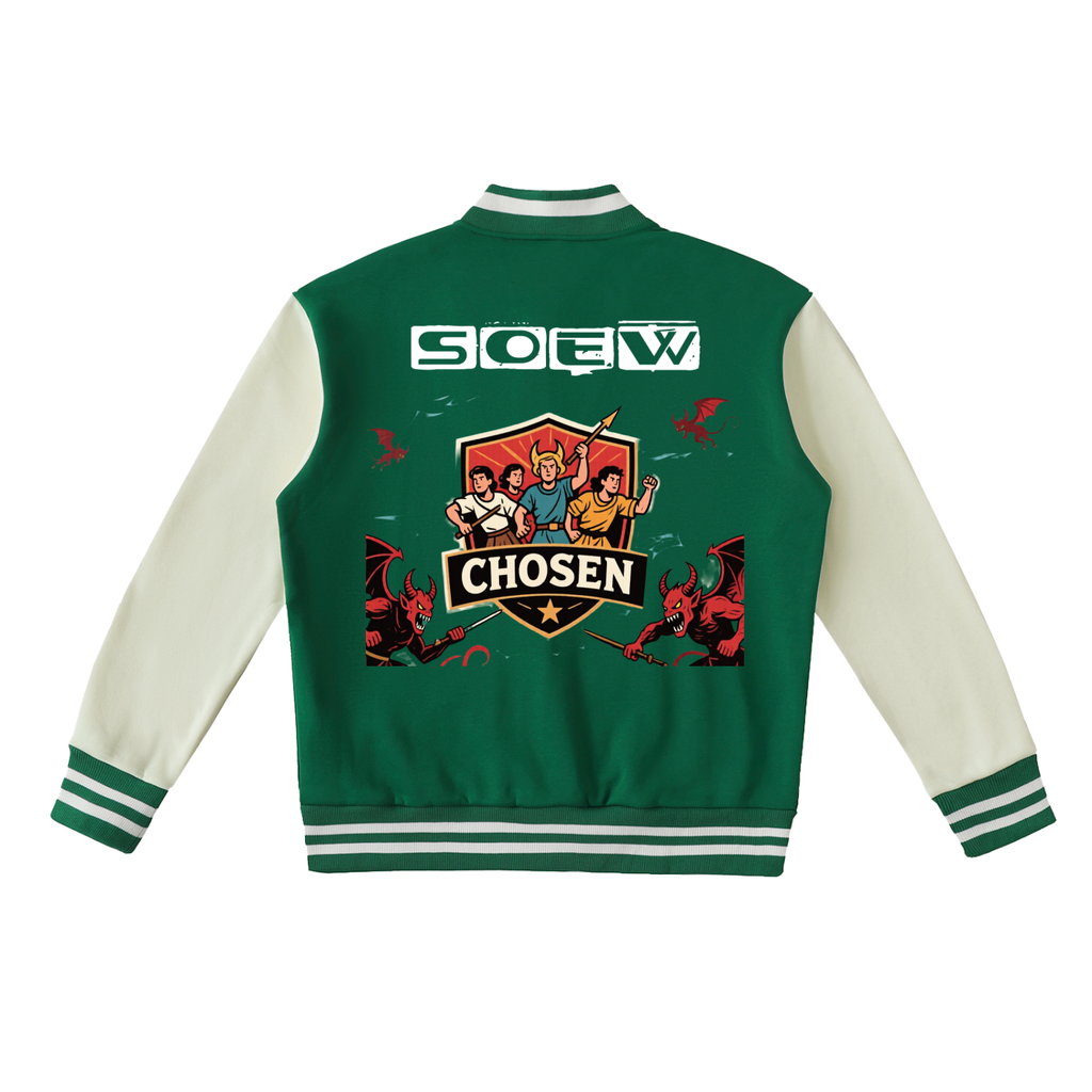 Chosen ones Two-Tone Fleeced Varsity Jacket