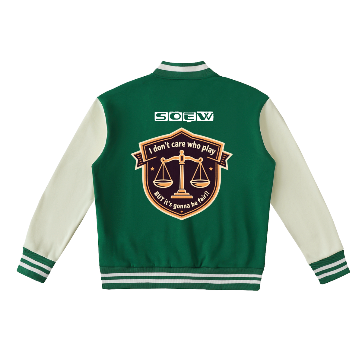 Libra Halloween edition Two-Tone Fleeced Varsity Jacket