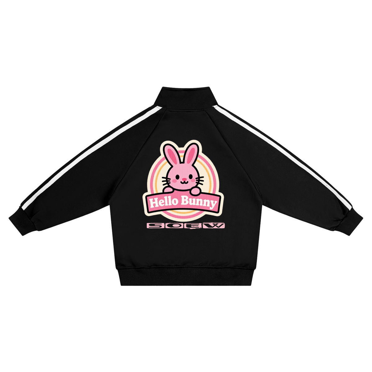 Skyii Hello Bunny Kids’ Contrast Tape Coach Jacket