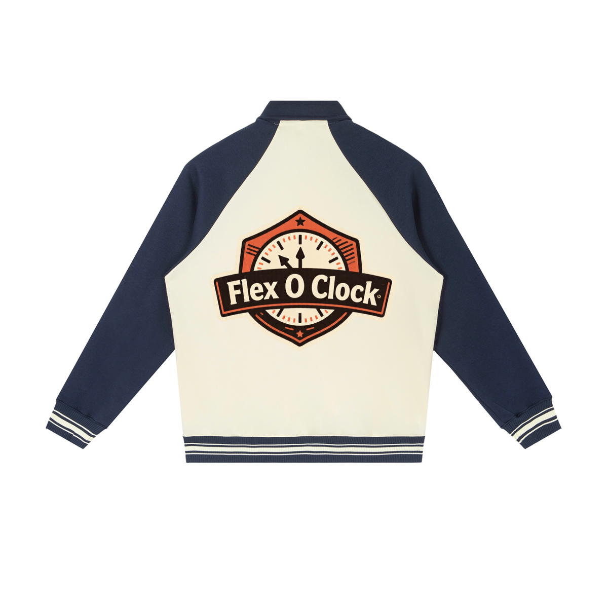 Flex o clock Contrast Raglan Sleeve Baseball Jacket