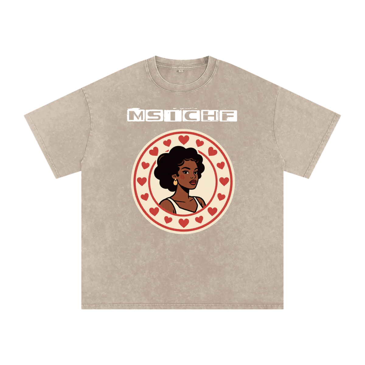 Momma Say I Cant Have Friends Snow Washed Oversized Cotton T-Shirt