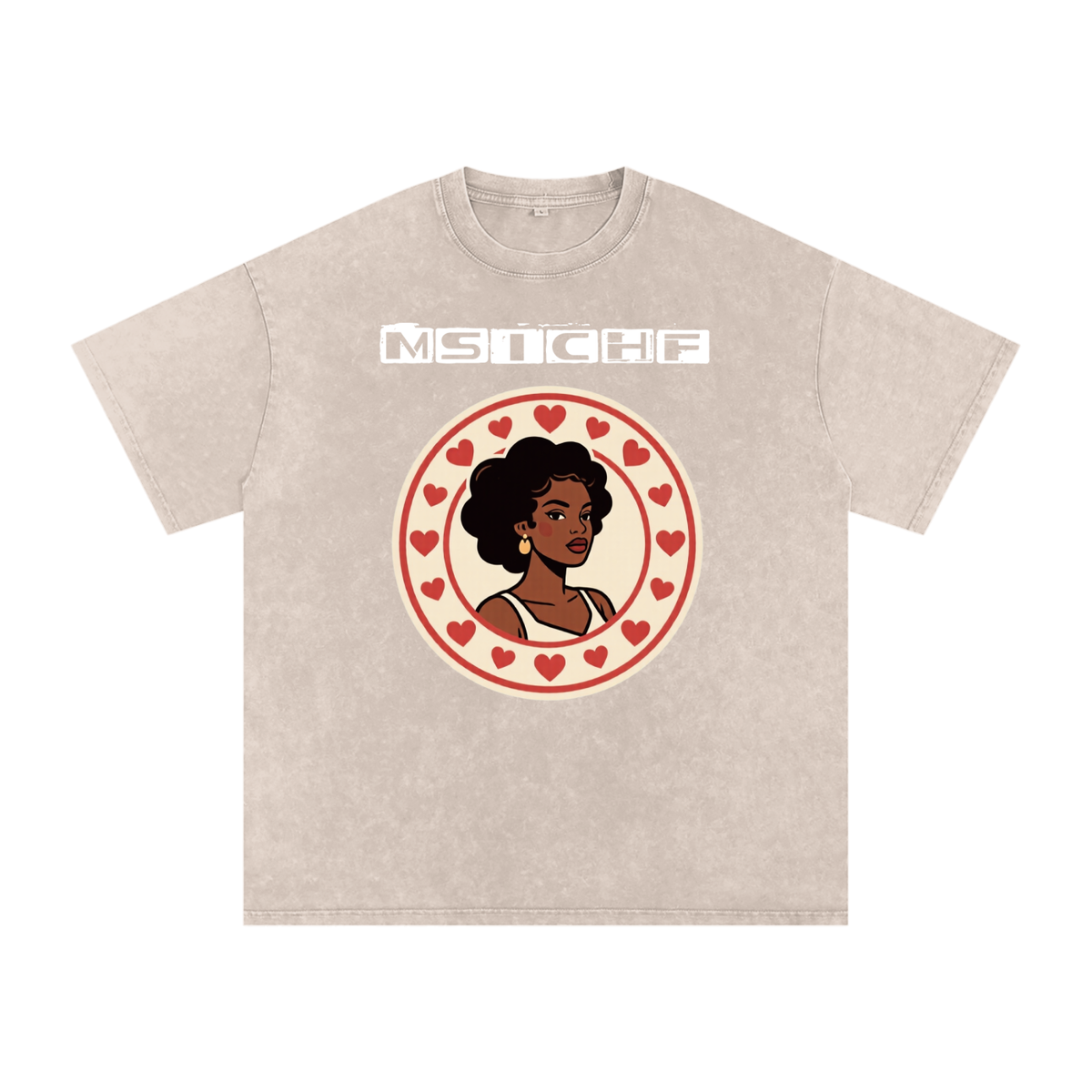 Momma Say I Cant Have Friends Snow Washed Oversized Cotton T-Shirt