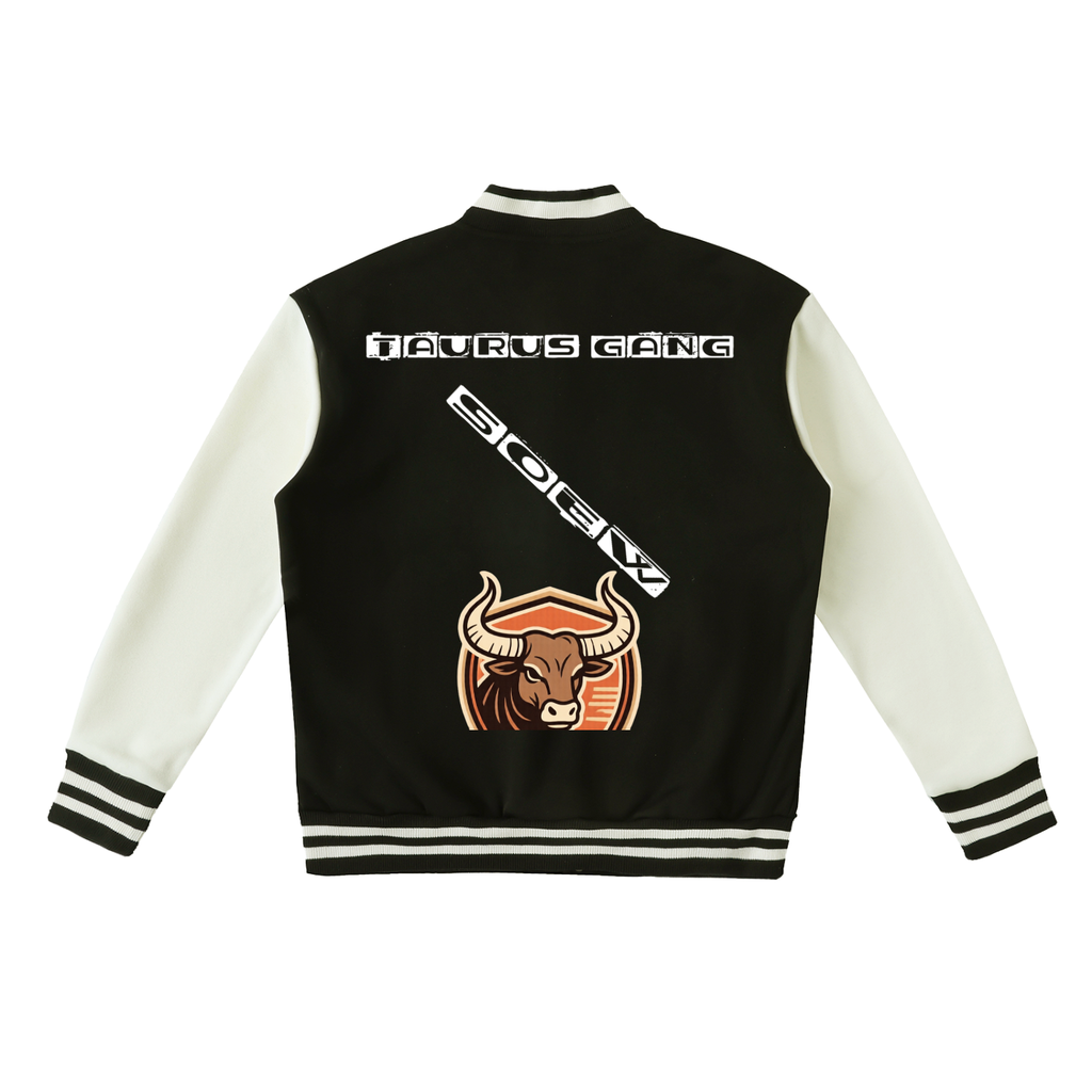 Dra day Two-Tone Fleeced Varsity Jacket