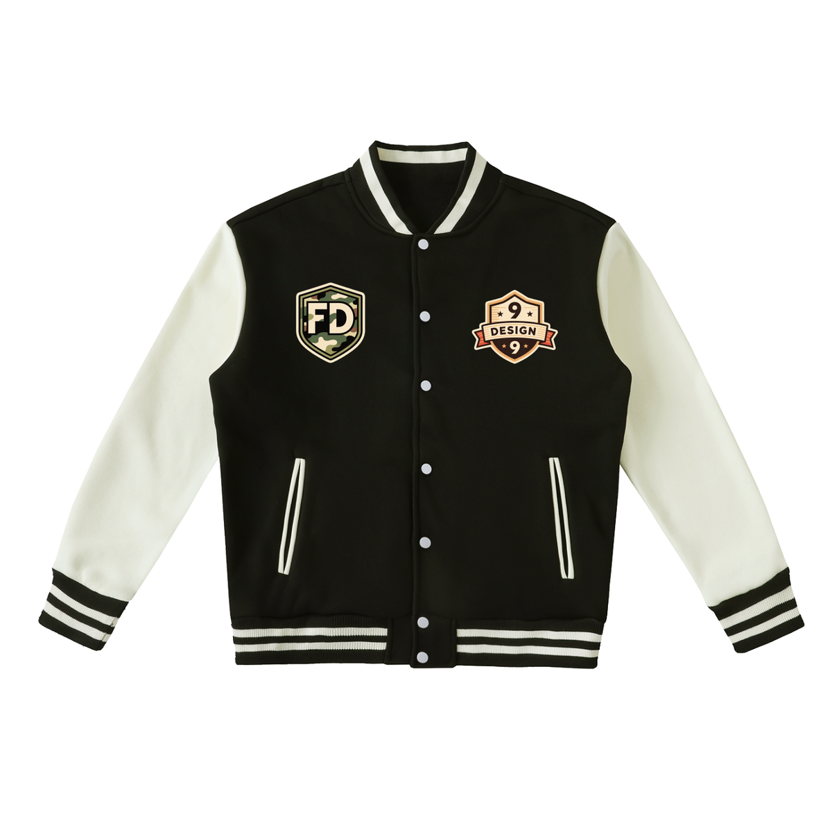 Fatt Soe/Dub Two-Tone Fleeced Varsity Jacket
