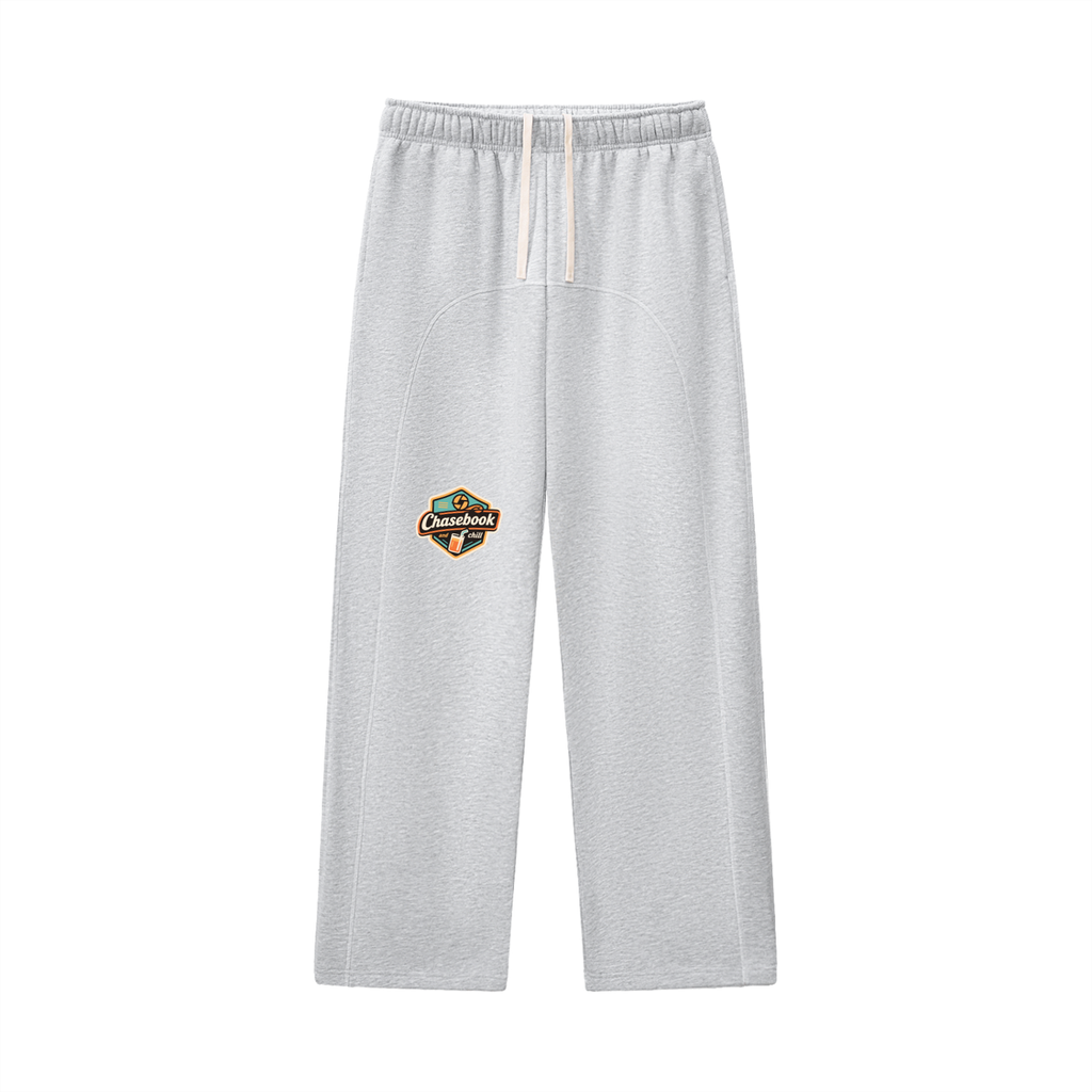 Chasebook Contrast-Stitched Fleece Sweatpants