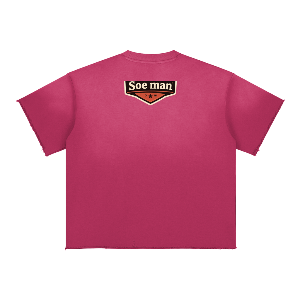 Soe man Sun Fade Raw Edge T-Shirt