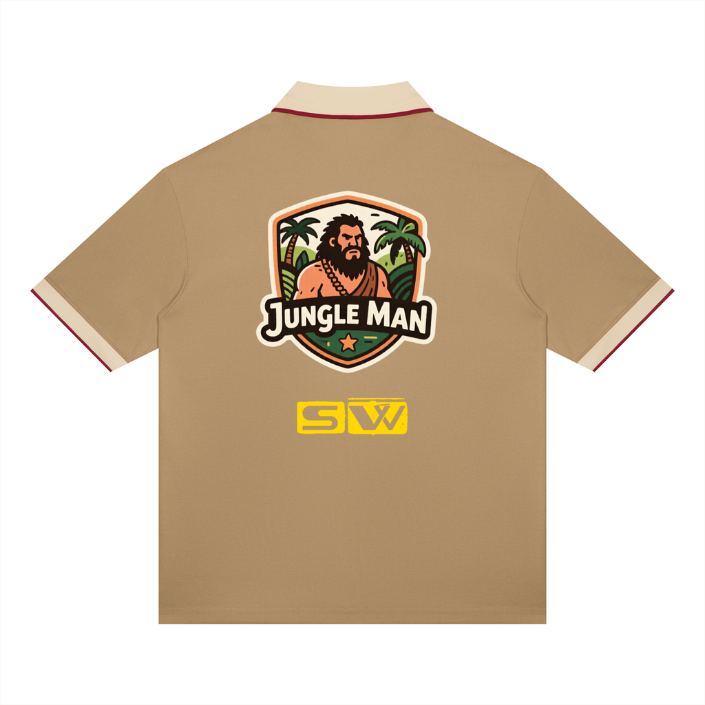 Jungle man Unisex Color Block Polo Shirt