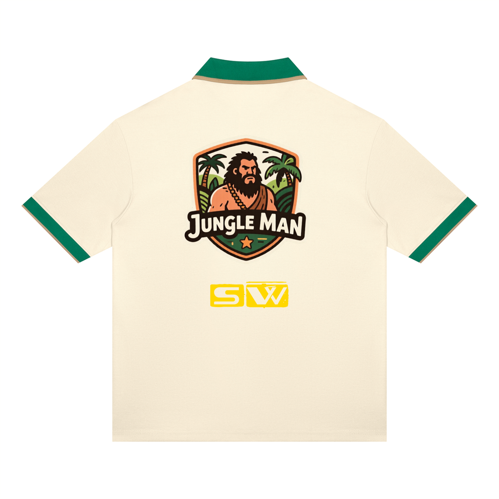 Jungle man Unisex Color Block Polo Shirt