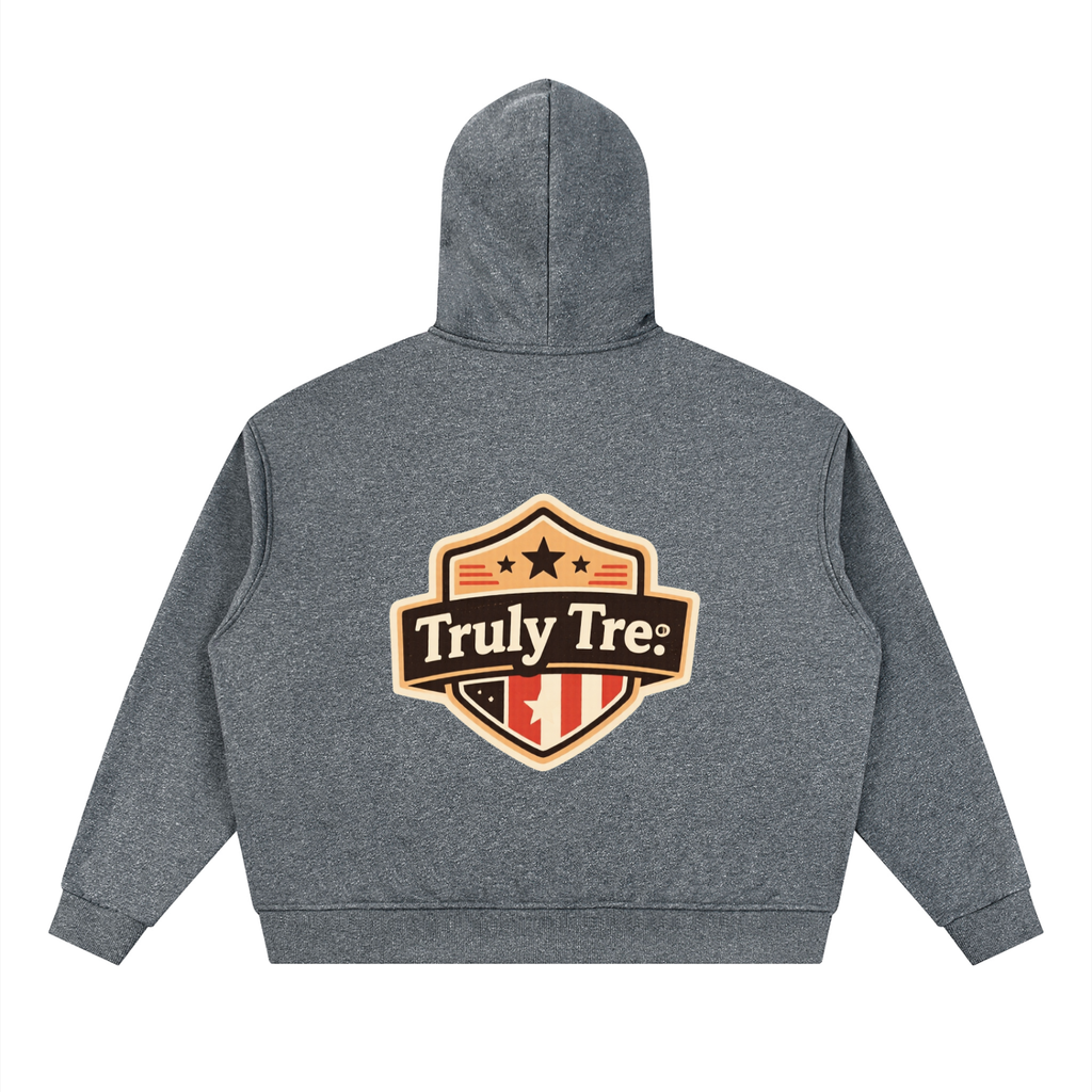 Truly Tre Unisex Sparkles Full Zip Boxy Hoodie