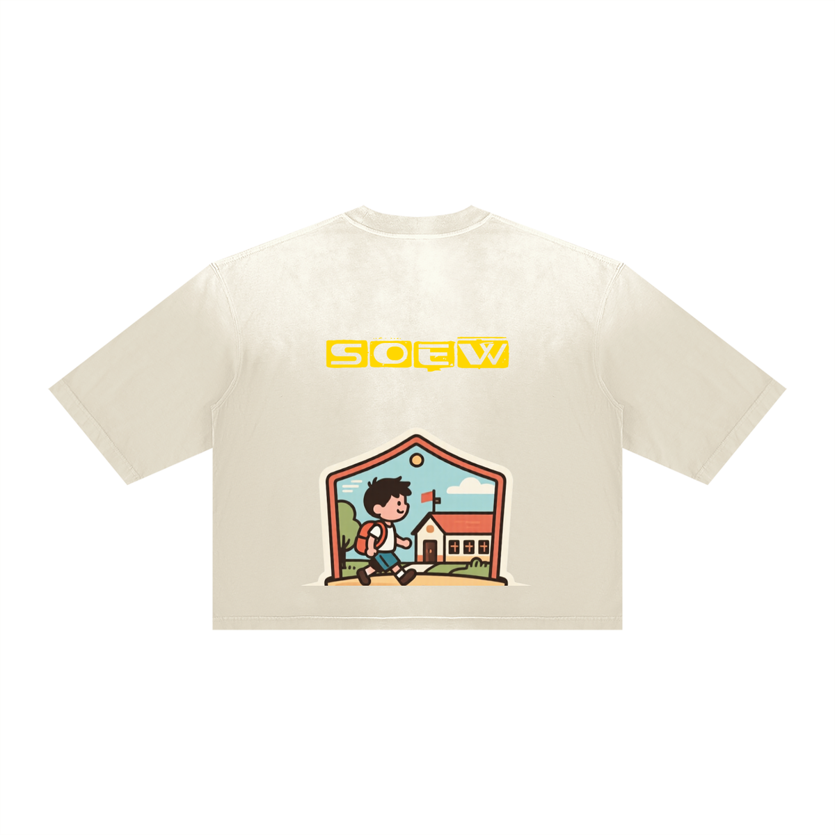 School kid Unisex Vintage Wash Sunfade Boxy T-Shirt