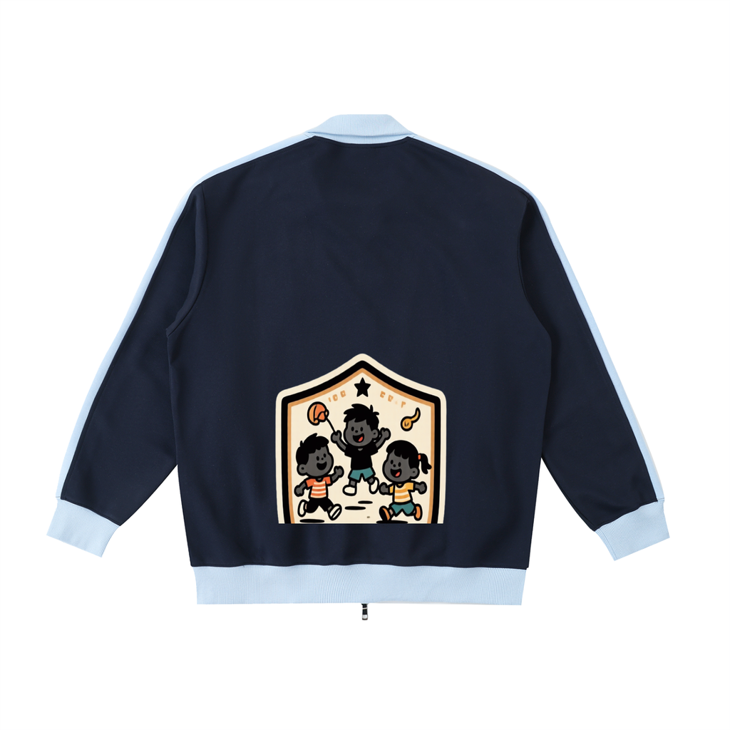 D9 Contrast Trim Stand Collar Jacket
