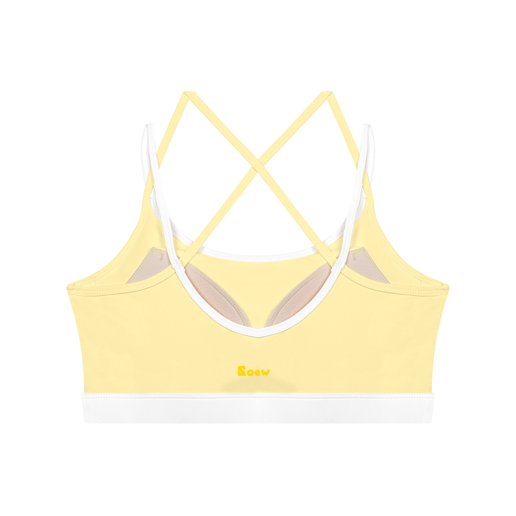 Soew Women's Color Block Yoga Sports Bra