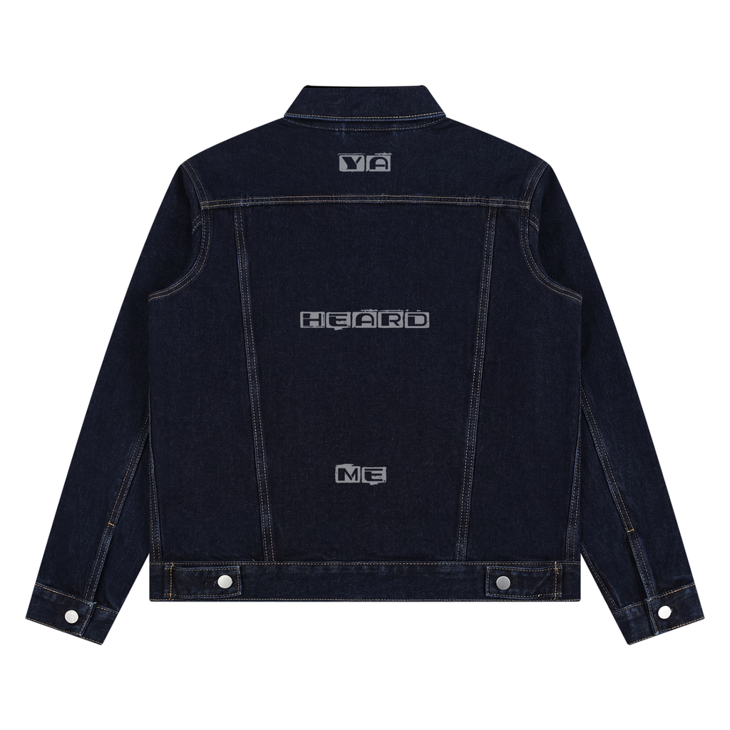Ya heard me Unisex Vintage Wash Denim Jacket