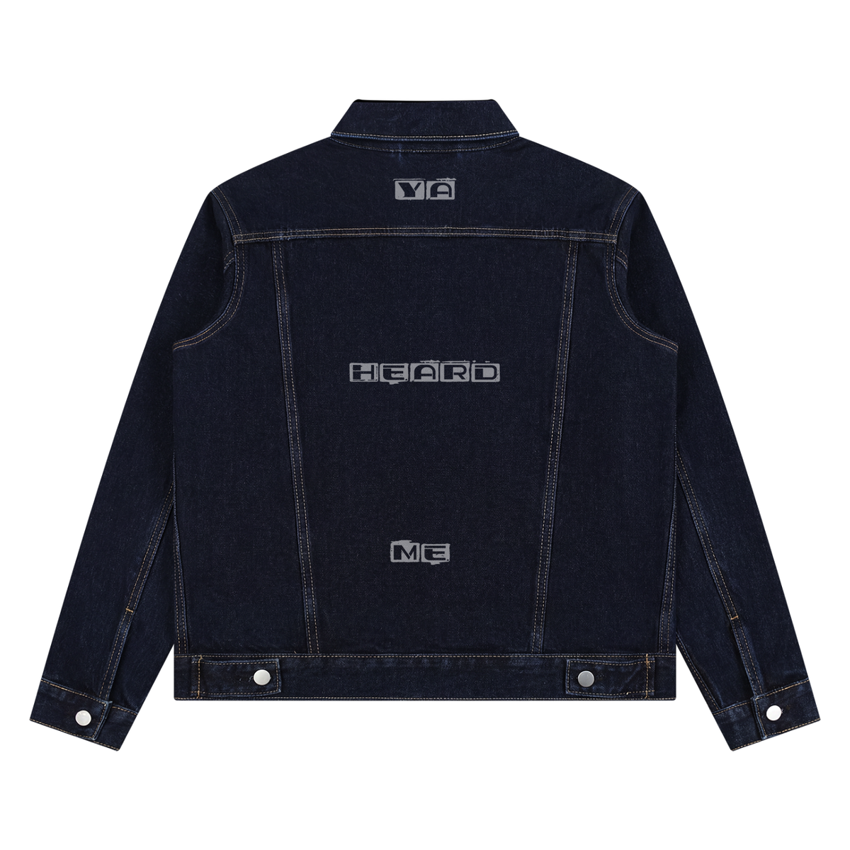 Ya heard me Unisex Vintage Wash Denim Jacket