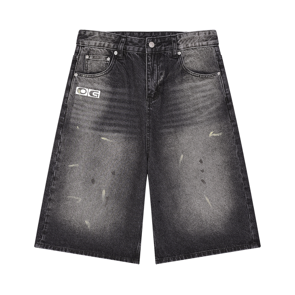 OG Men’s Vintage Wash Wide Leg Denim Shorts