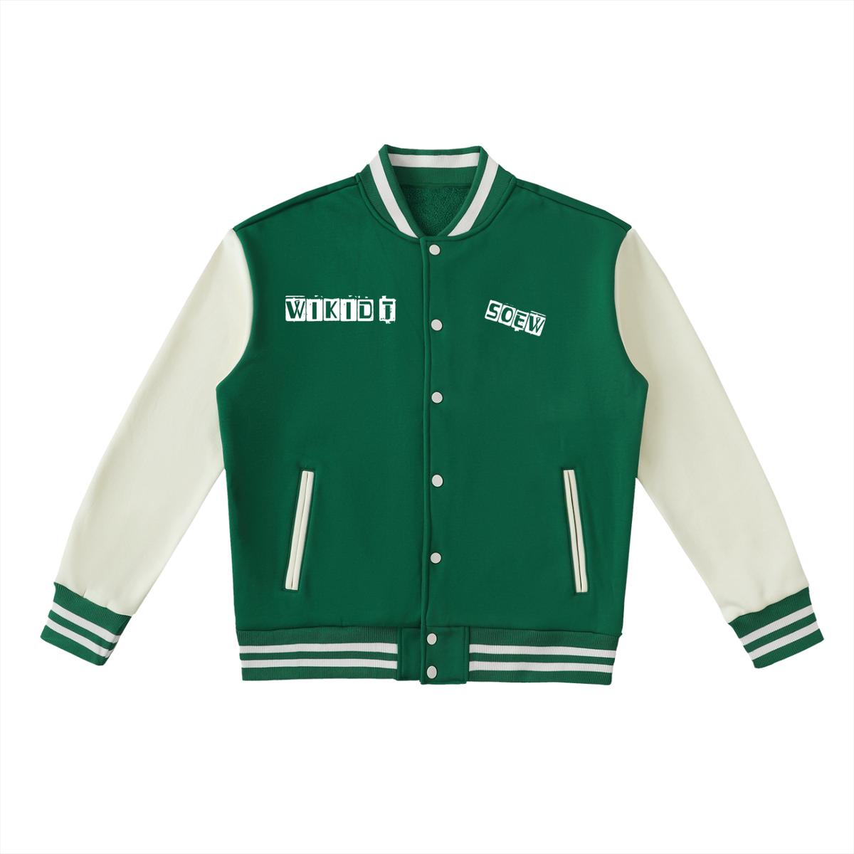Wikid T Two-Tone Fleeced Varsity Jacket