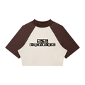 55 hearts Women’s Color Block Raglan Crop T-Shirt