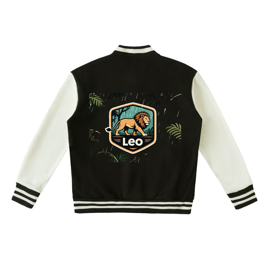 Leo Two-Tone Fleeced Varsity Jacket