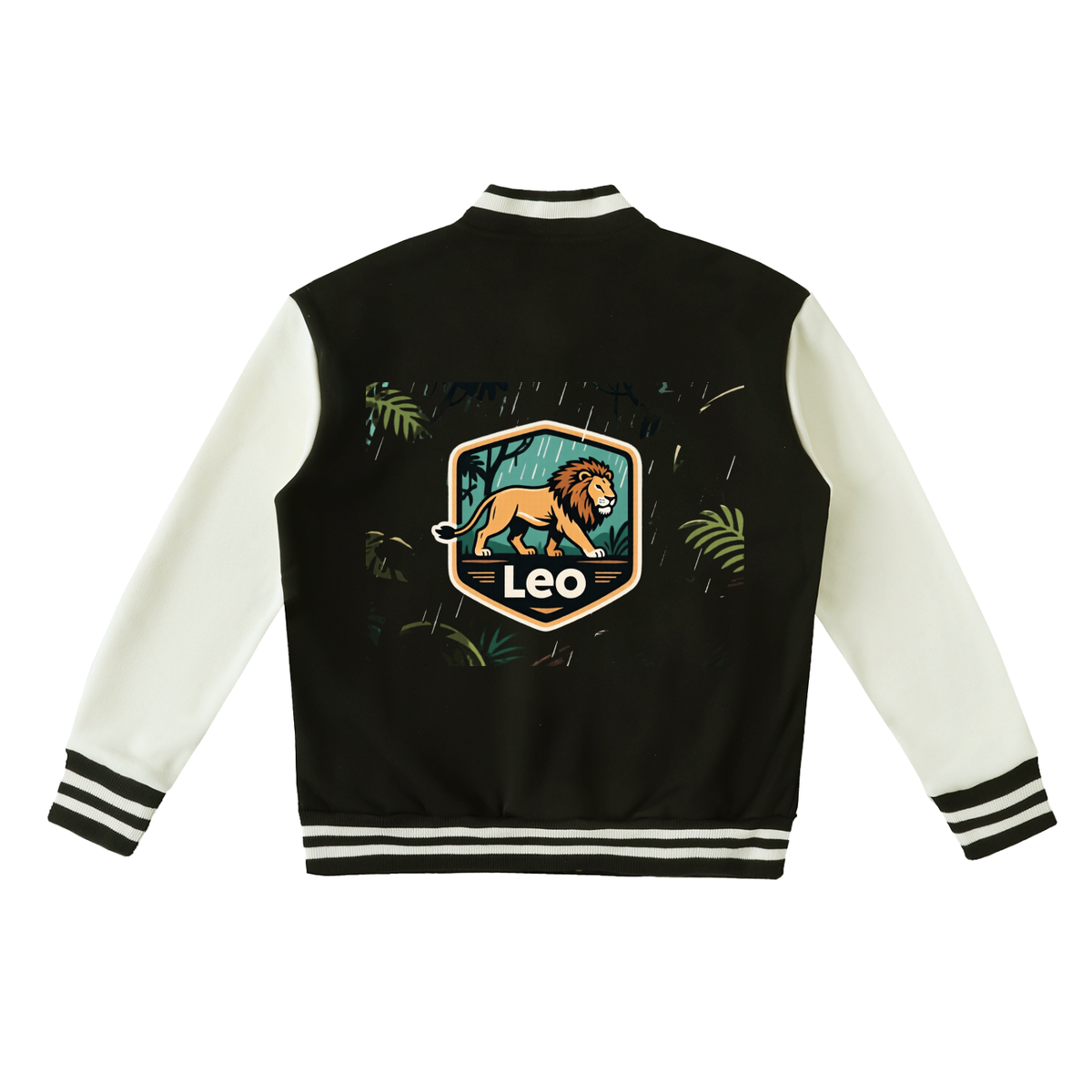 Leo Two-Tone Fleeced Varsity Jacket