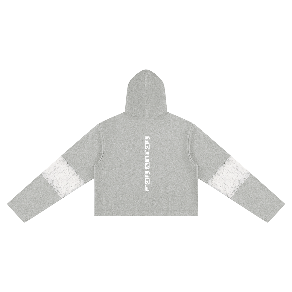 Truly tre Women’s Cropped Lace-Panel Hoodie