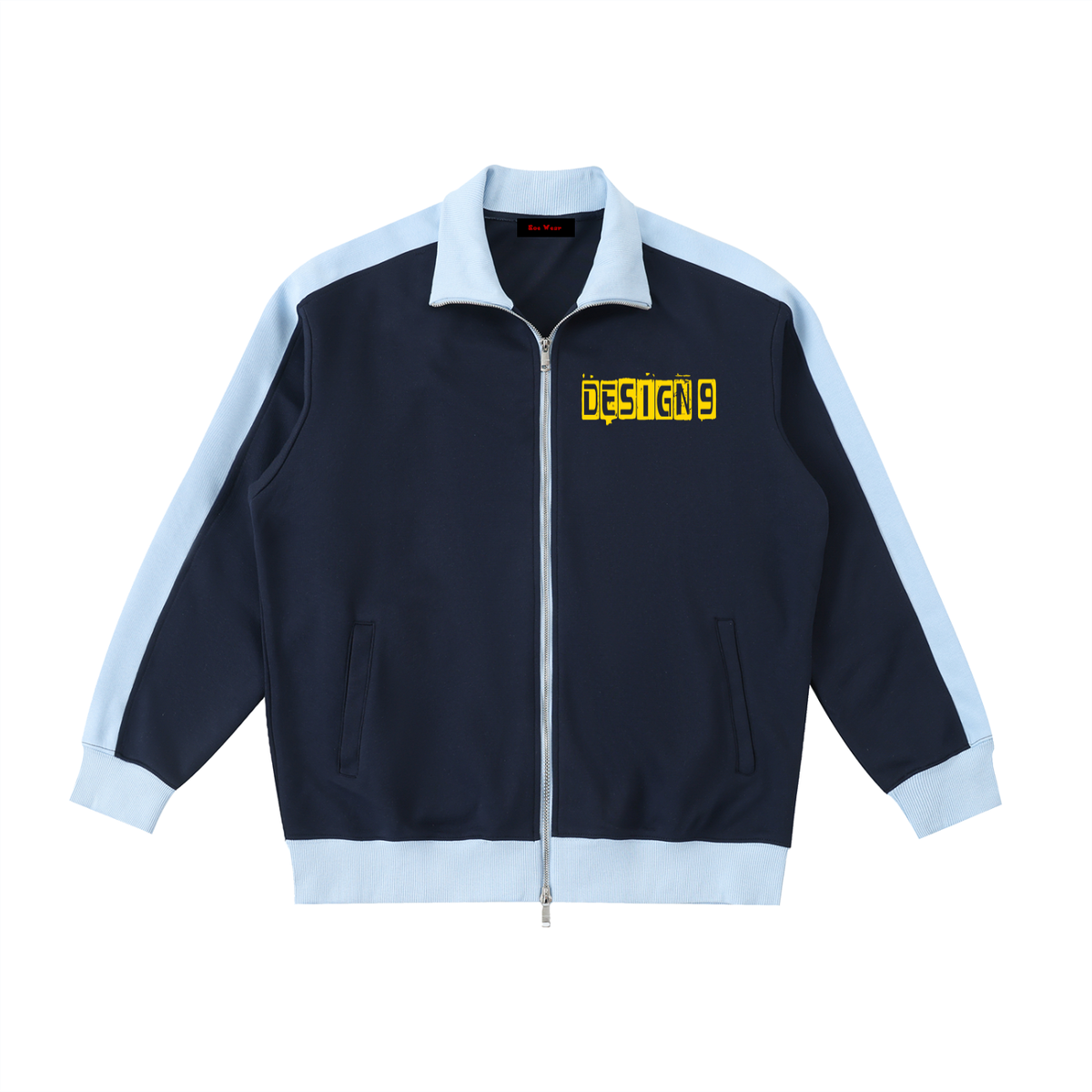 D9 Contrast Trim Stand Collar Jacket
