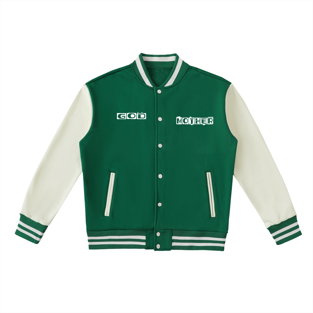 Two-Tone Fleeced Varsity Jacket