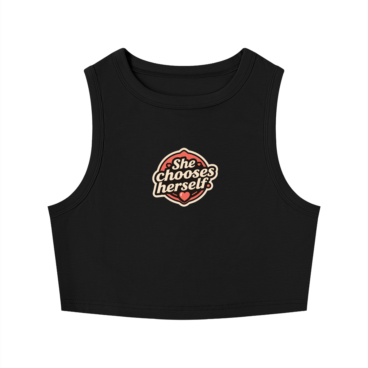 Women's Tight Crewneck Crop Tank Top