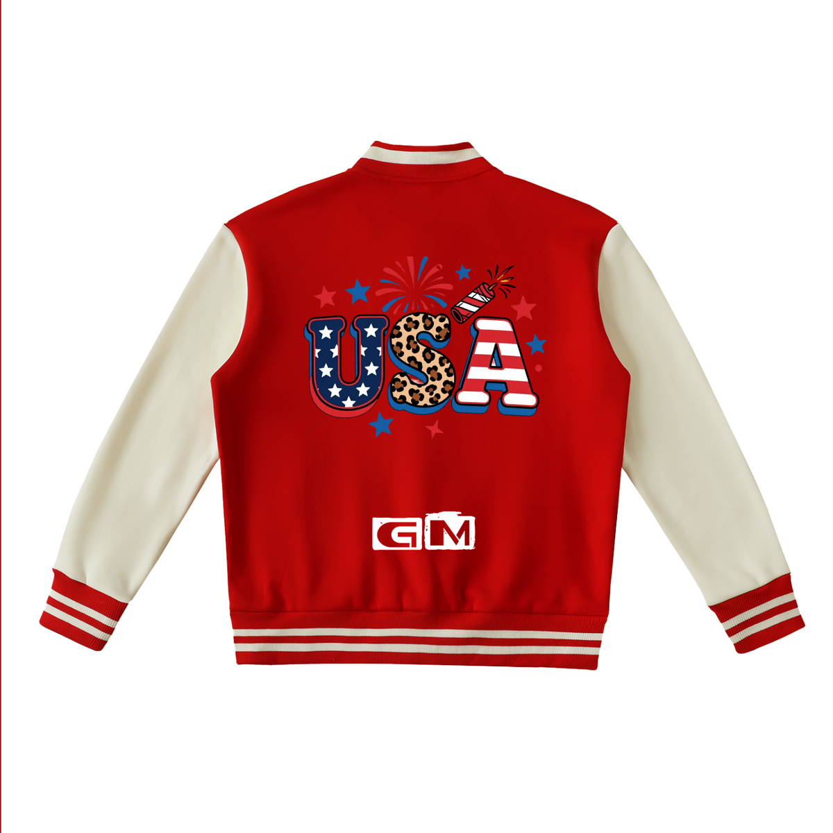 Two-Tone Fleeced Varsity Jacket