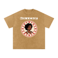 Momma Say I Cant Have Friends Snow Washed Oversized Cotton T-Shirt