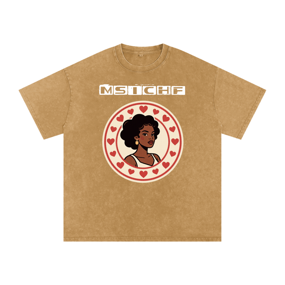 Momma Say I Cant Have Friends Snow Washed Oversized Cotton T-Shirt
