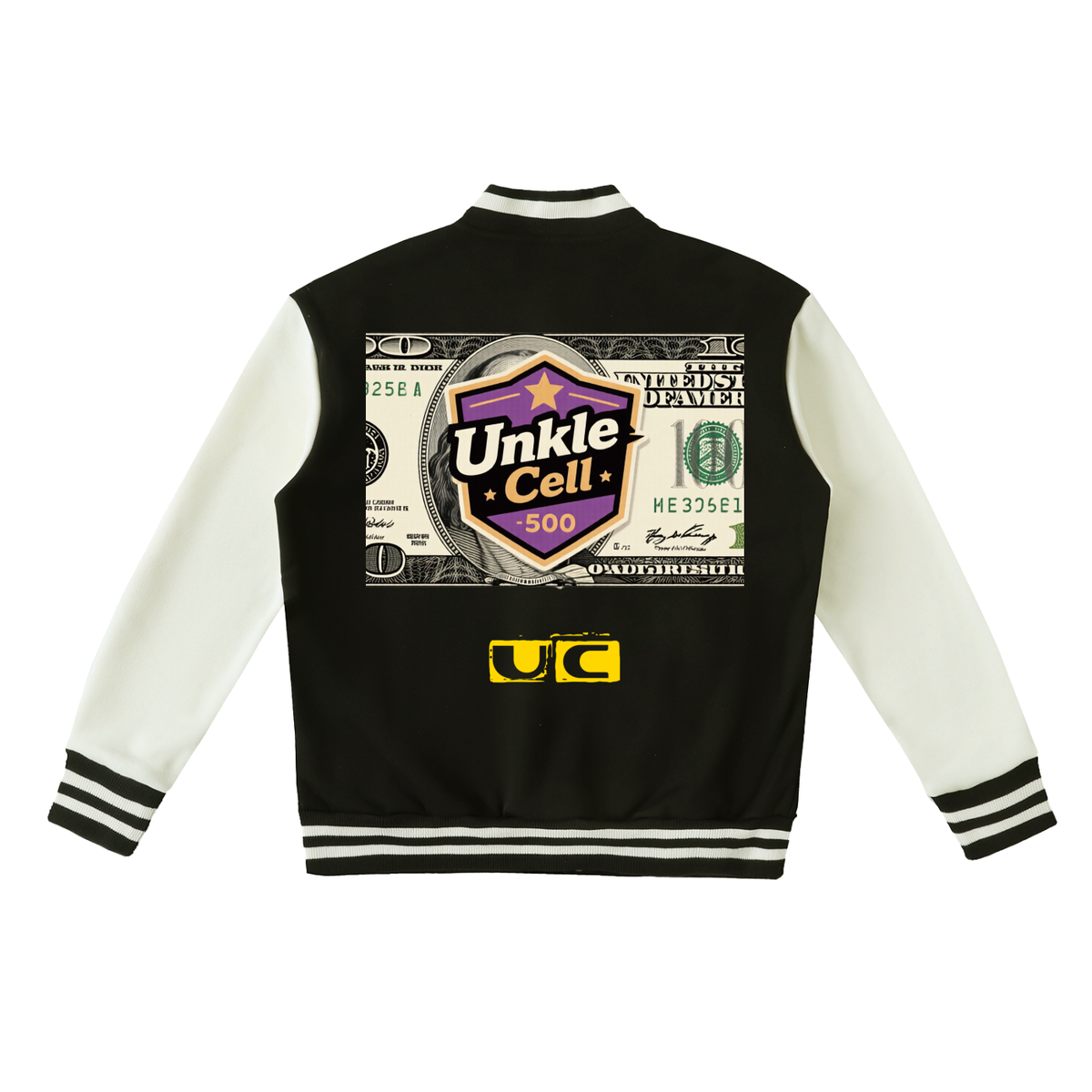 Unkle Cell Two-Tone Fleeced Varsity Jacket