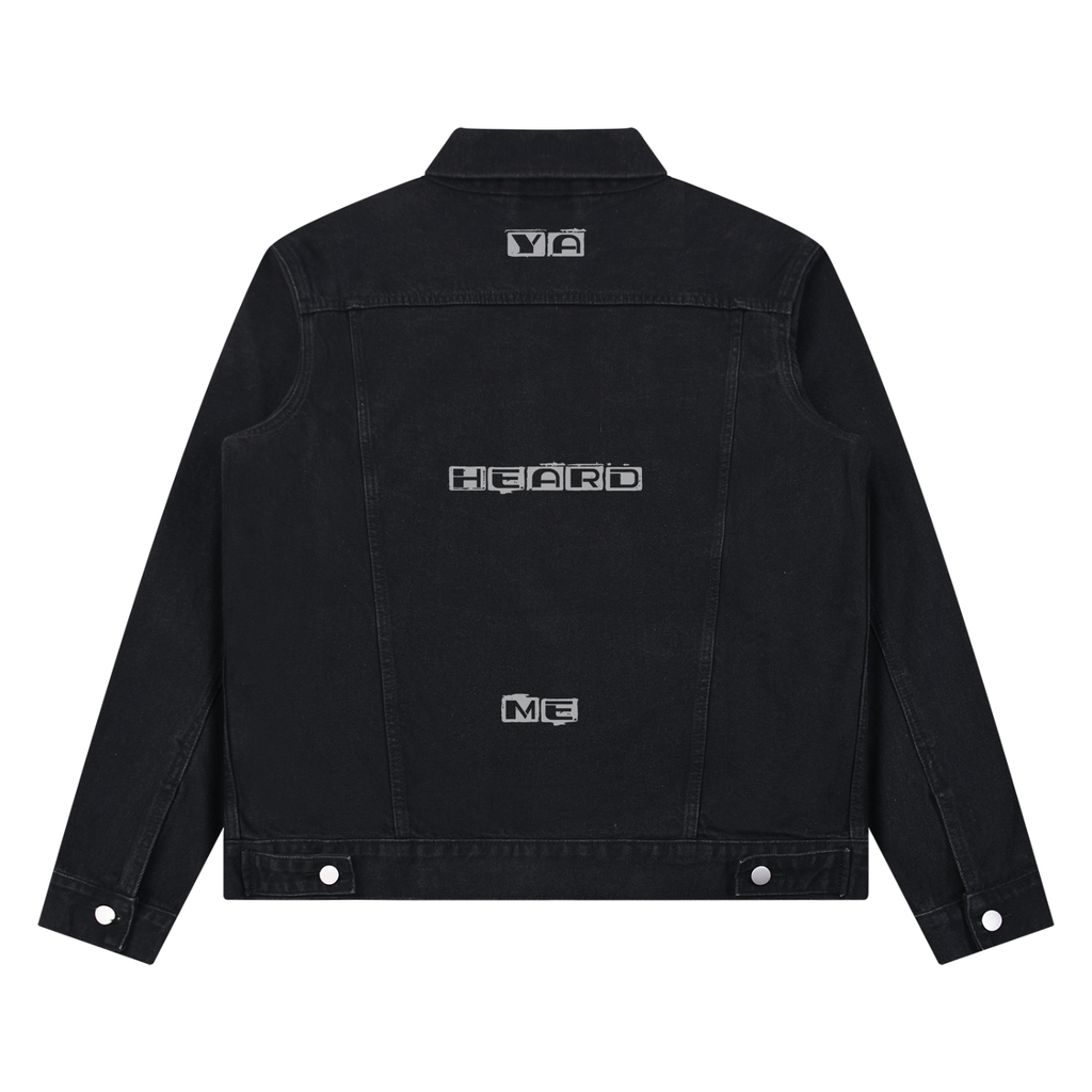 Ya heard me Unisex Vintage Wash Denim Jacket