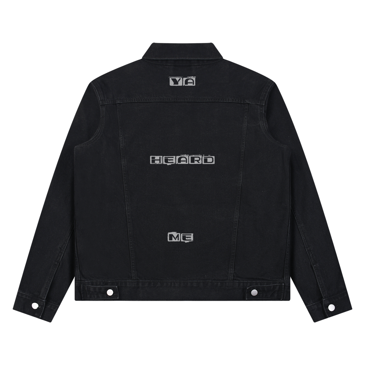 Ya heard me Unisex Vintage Wash Denim Jacket