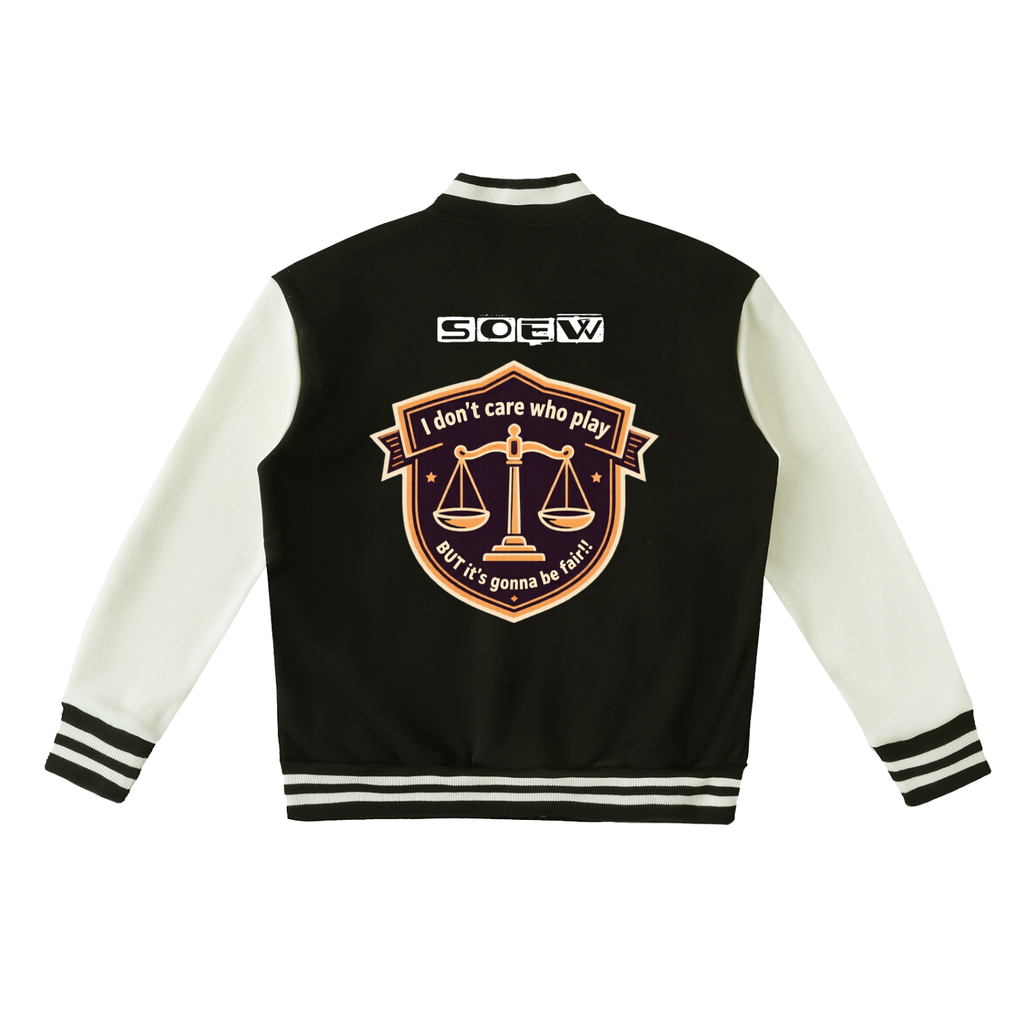 Libra Halloween edition Two-Tone Fleeced Varsity Jacket