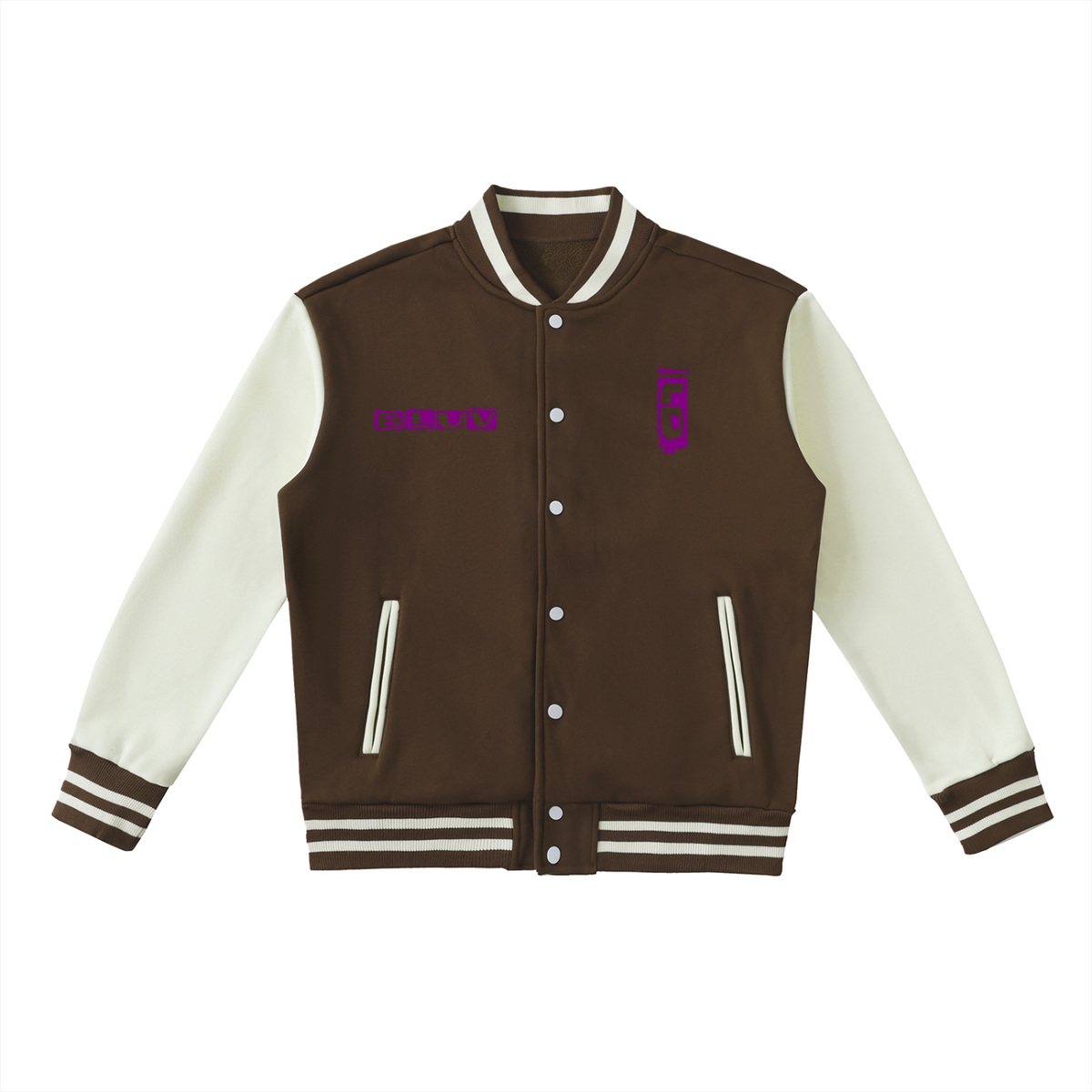 Bluv Two-Tone Fleeced Varsity Jacket