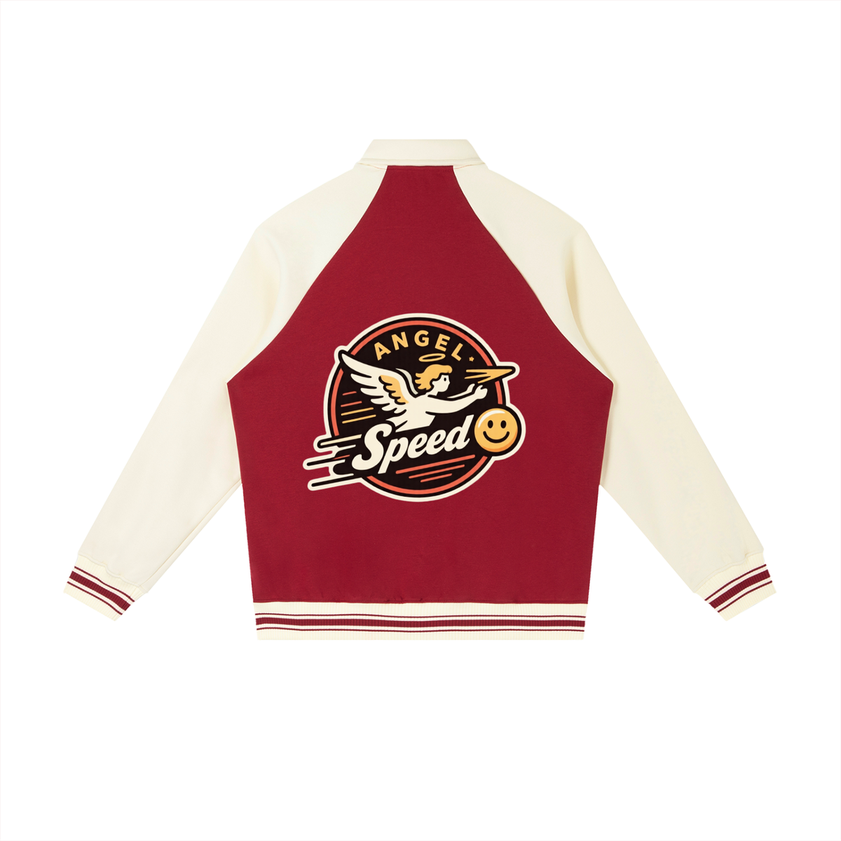 Angel speed  9/7/2026 <Raglan Sleeve Baseball Jacket