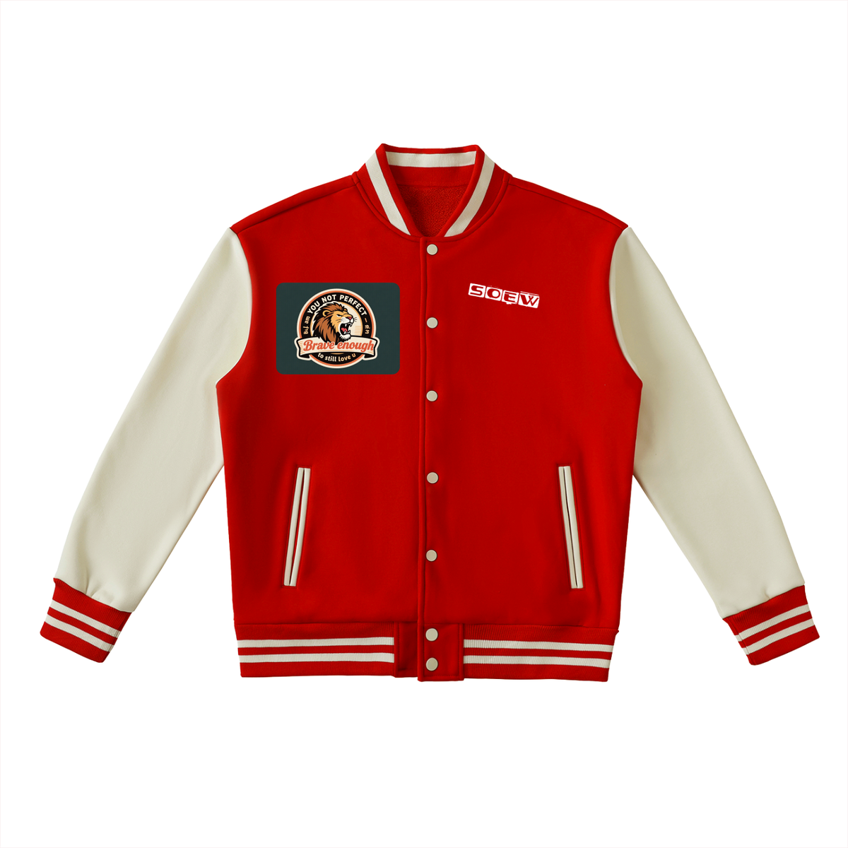 Leo Two-Tone Fleeced Varsity Jacket