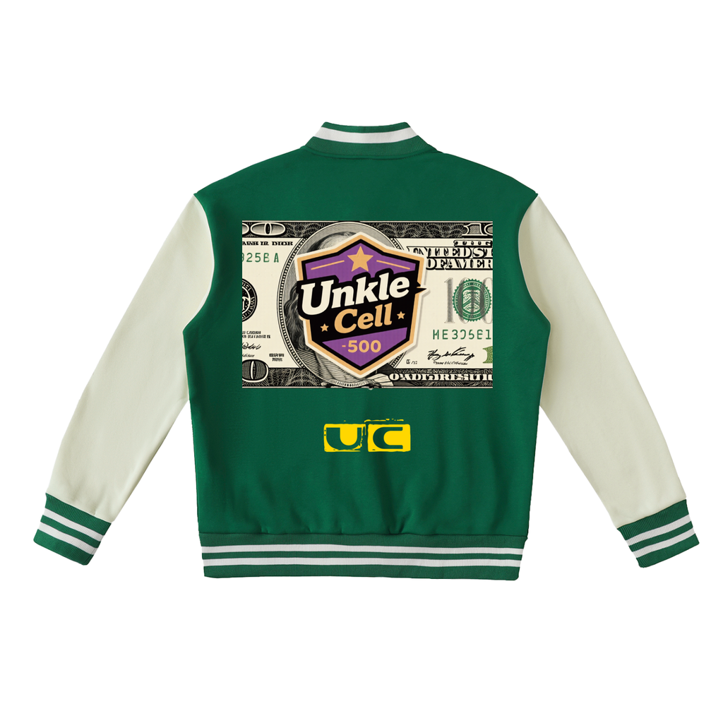 Unkle Cell Two-Tone Fleeced Varsity Jacket