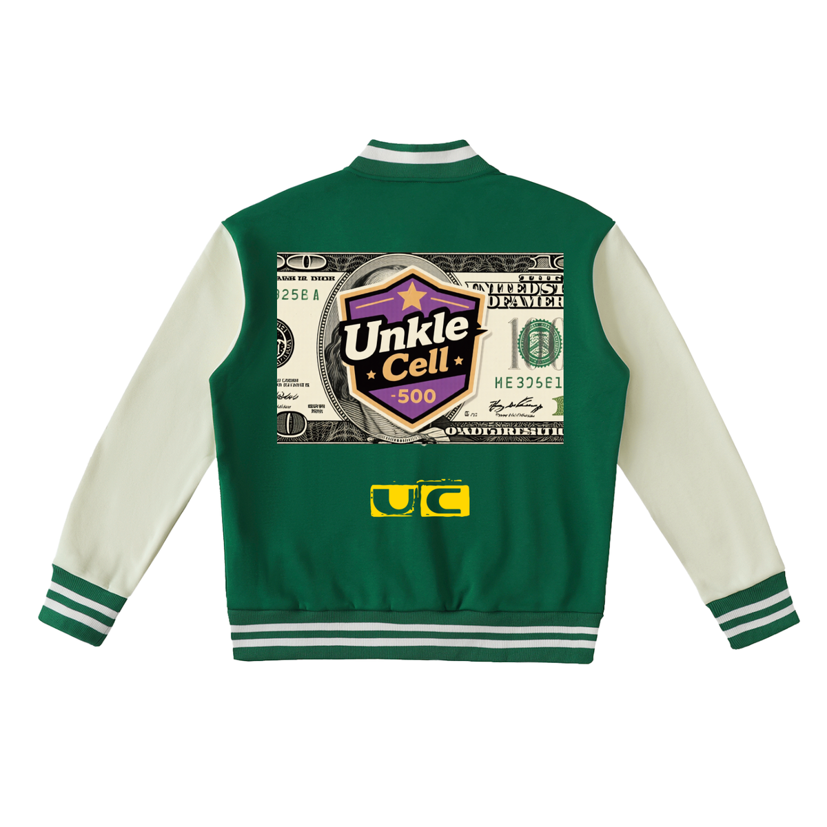 Unkle Cell Two-Tone Fleeced Varsity Jacket