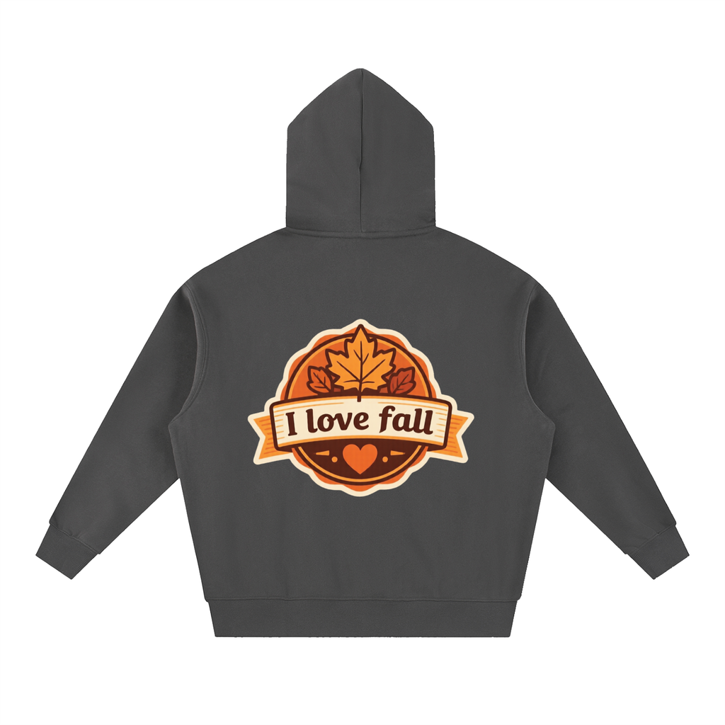 I love fall Essential Oversized Boxy Fit Fleece Hoodie