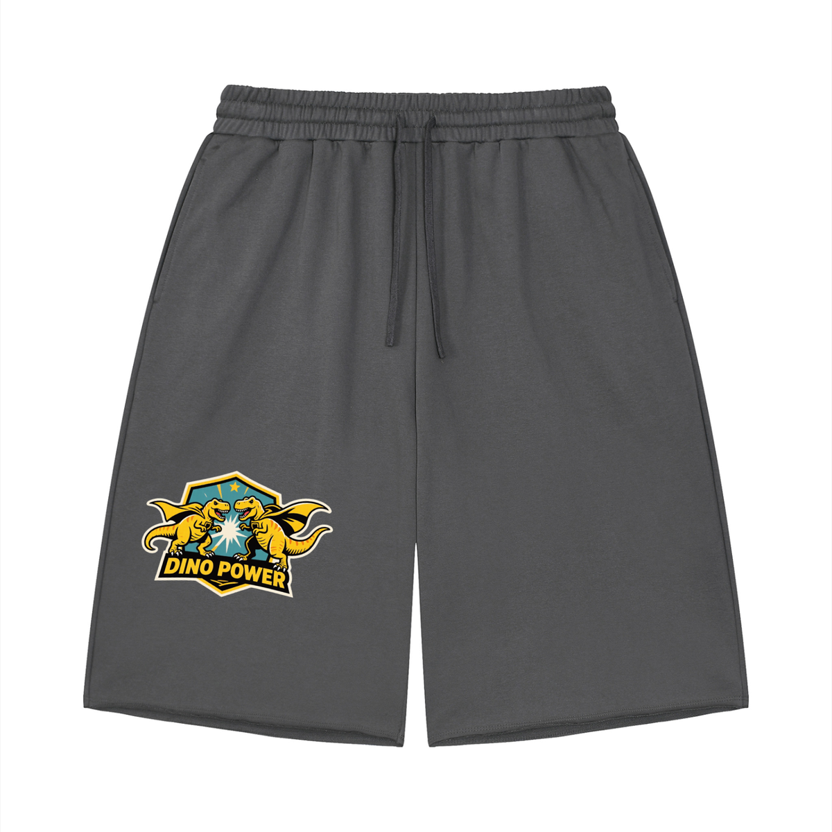 Dino power Unisex Loose Raw Edge Shorts
