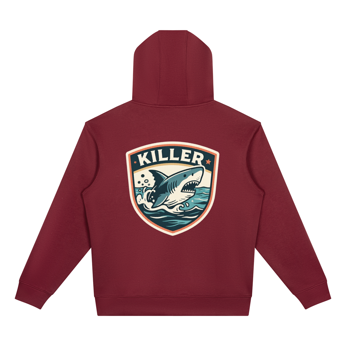 Killer shark Drop Shoulder Full Zip Hoodie
