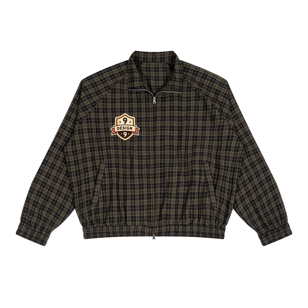 Design 9 Plaid Full-Zip Track Jacket
