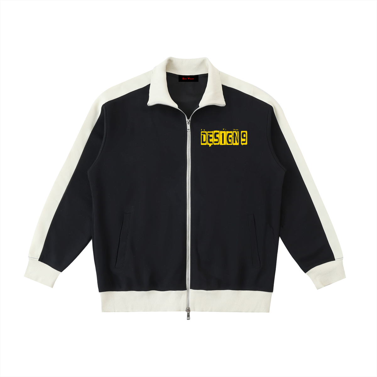 D9 Contrast Trim Stand Collar Jacket
