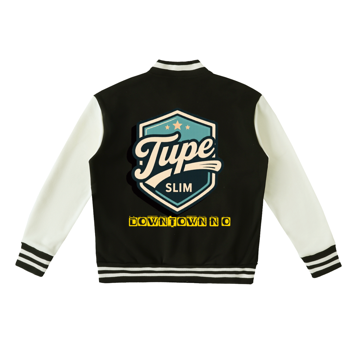 Tupe Slim Two-Tone Fleeced Varsity Jacket
